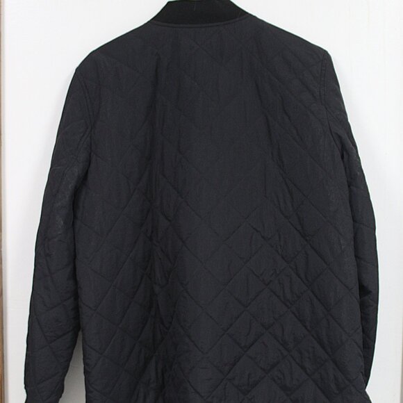 Levis Bomber Jacket Full Zip Up Long Sleeve Pockets Cotton Black Large Preowned - Picture 2 of 9
